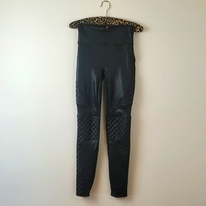 Black Faux Leather Spanx Leggings